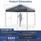 Costway Patio 10x10ft Outdoor Instant Pop-up Canopy Folding Tent Sun Shelter UV50+ Gray/Blue/White